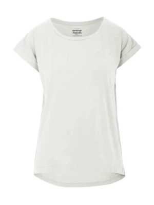 Biały T-shirt z lnianym rękawem BomBoogie