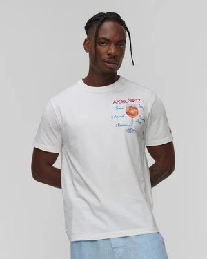 Biały T-shirt Z Nadrukiem Męski Mc2 Saint Barth