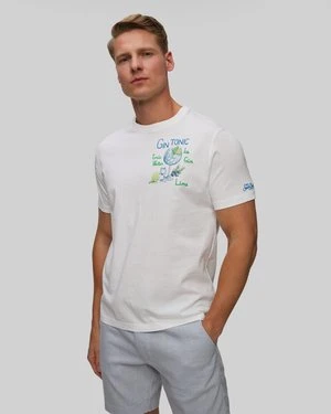 Biały T-shirt z nadrukiem męski MC2 Saint Barth