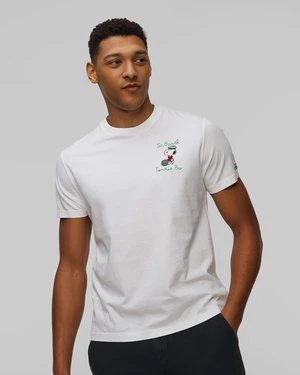Biały T-shirt z nadrukiem męski MC2 Saint Barth