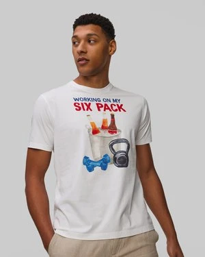 Biały T-shirt Z Nadrukiem Męski Mc2 Saint Barth