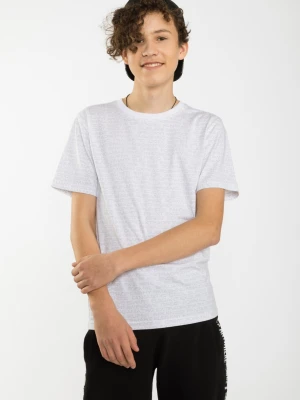 Biały t-shirt z napisami Reporter Young