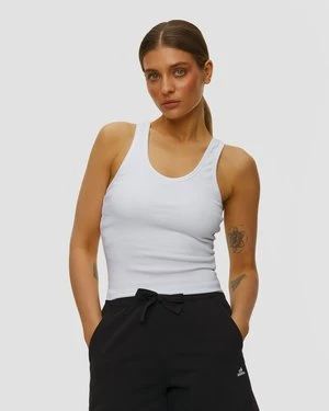 Biały Tank Top Racerback Damski Deha