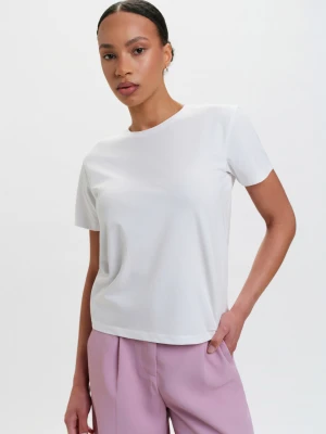 Biały top w prążek Top Secret