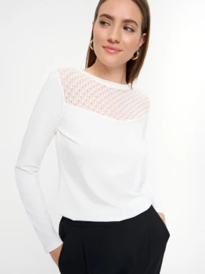 Biały top z długim rękawem Greenpoint