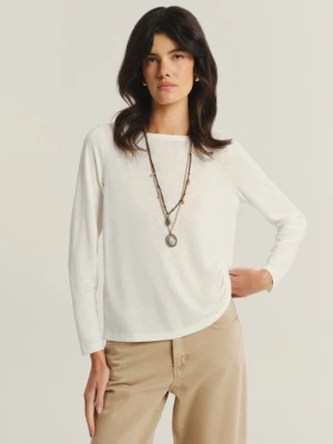Biały top z długim rękawem Greenpoint