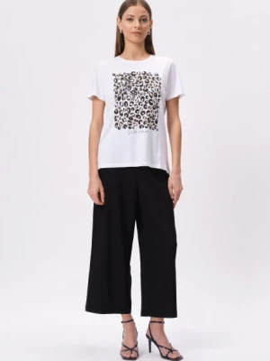 Biały top z grafiką animal Greenpoint