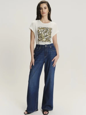 Biały top z grafiką Greenpoint