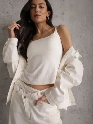 Biały Top z Wiskozy na Podwójnych Ramiączkach Indrea yu & me