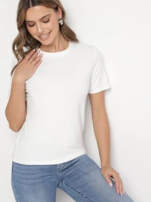 Biały Wiskozowy T-shirt w Klasycznym Stylu Arivoria elsa.m by may