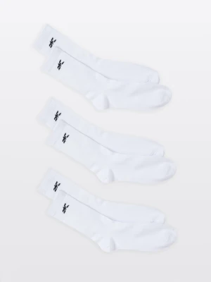 Biały zestaw skarpet z haftem 3-PAK Reporter