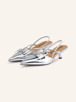 Bianco Czółenka Typu Slingback silber