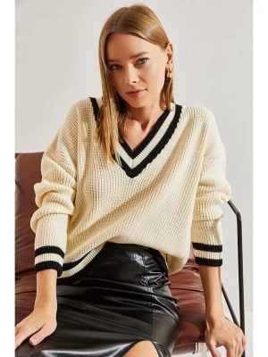 Bianco Lucci Sweter w kolorze beżowym rozmiar: onesize
