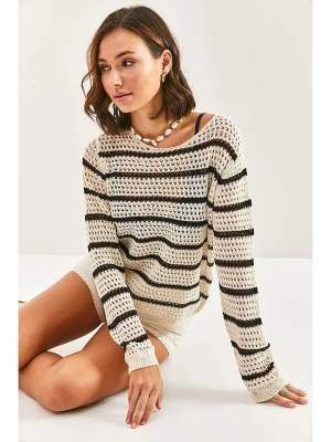 Bianco Lucci Sweter w kolorze biało-czarnym rozmiar: onesize