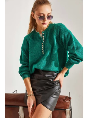 Bianco Lucci Sweter w kolorze zielonym rozmiar: onesize