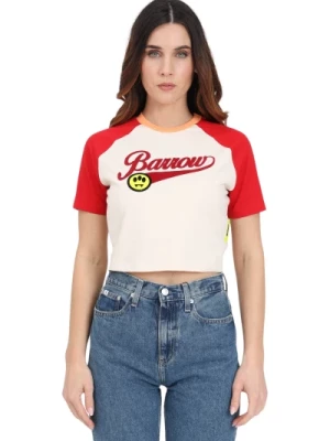 Bicolor Logo Print T-shirt dla kobiet Barrow