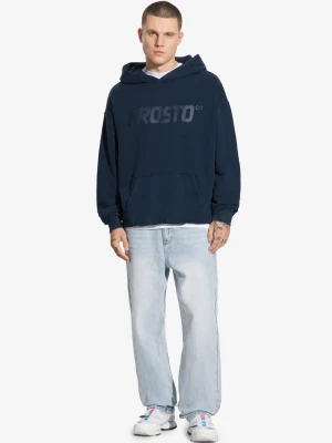 Big Log bluza męska z kapturem granatowa Prosto