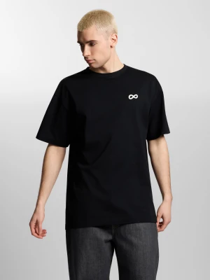 Big log Infinity t-shirt oversize męski bawełniany czarny Klasyk
