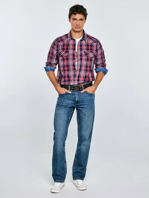 BIG STAR Koszula "Retinezi" - Regular fit - w kolorze czerwono-granatowym rozmiar: XL