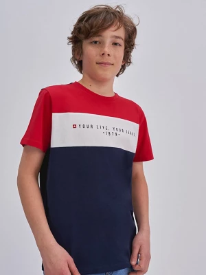 BIG STAR T-shirt w kolorze granatowo-biało-czerwonym rozmiar: 164