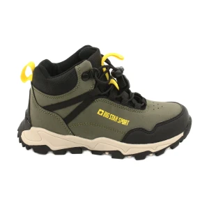Big Star Wysokie dziecięce buty sportowe zielone/khaki GG374047
