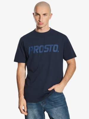 Biglog t-shirt męski bawełniany granatowy Prosto