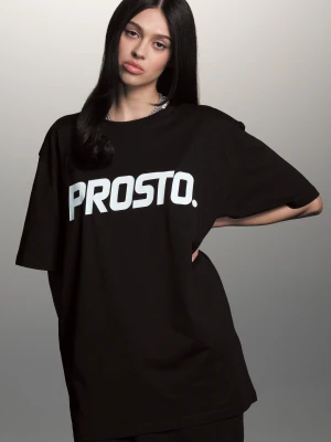 Biglog t-shirt regular bawełniany męski czarny Prosto
