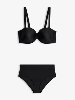 Bikini balkonetka z szybkoschnącego materiału (2 części) BonPrix czarny