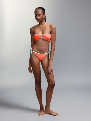 Bikini bandeau z figami ze średnim stanem pomarańczowy - Dziewczyna - - MANGO TEEN