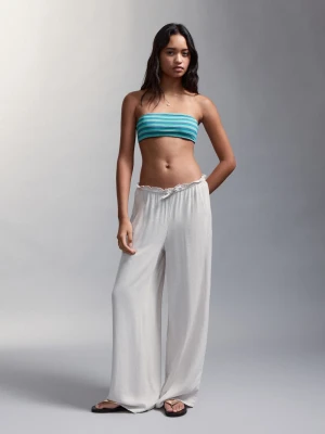 Bikini bandeau z figami ze średnim stanem turkusowy - Dziewczyna - - MANGO TEEN