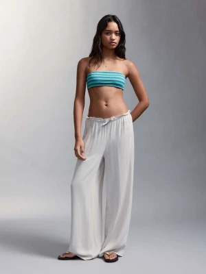 Bikini bandeau z figami ze średnim stanem turkusowy - Teen - - MANGO TEEN