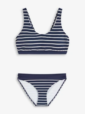 Bikini bustier (2 części) BonPrix niebieski