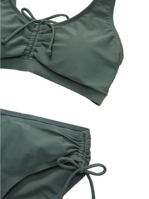 Bikini bustier (2 części) z wiązanym paskiem bonprix