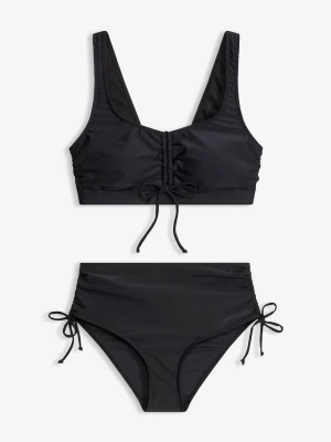 Bikini bustier z troczkami (komplet 2 cz.) BonPrix czarny