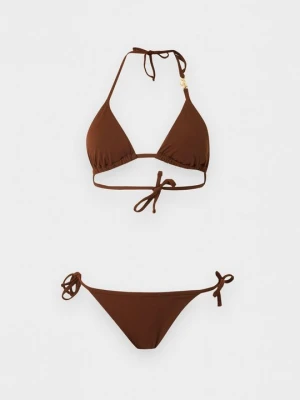 Bikini EA7 Emporio Armani ciemnobrązowy