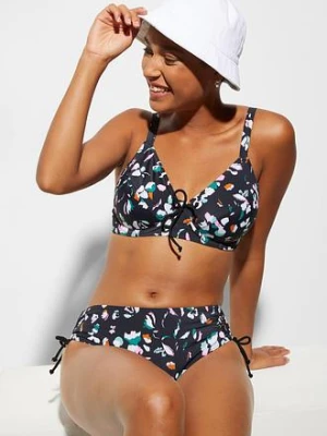 Bikini minimizer (2 części) z wiązanymi troczkami bonprix
