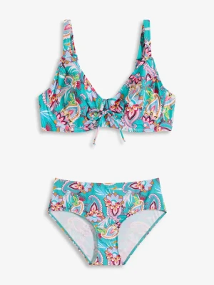 Bikini minimizer na fiszbinach (2 części) BonPrix niebieski