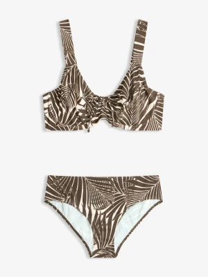 Bikini minimizer z wyściełanymi ramiączkami (2 części) BonPrix biały