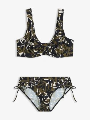 Bikini minimizer z wyściełanymi ramiączkami (2 części) BonPrix biały