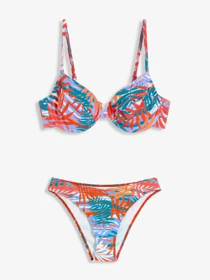 Bikini na fiszbinach (2 części) BonPrix różowy