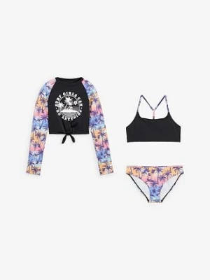 Bikini + shirt kąpielowy (3 części) bonprix