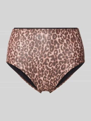 bikini spodnie o kroju slim fit z zwierzęcym nadrukiem na całej powierzchni model 'Leopard' JOOP! Collection