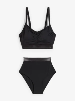 Bikini z biustonoszem bustier (2 części) BonPrix czarny