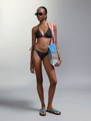 Bikini z ćwiekami i figami ze średnim stanem czarny - Dziewczyna - - MANGO TEEN