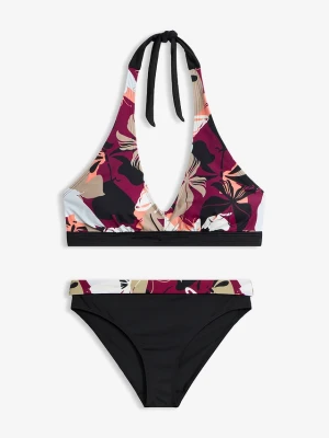 Bikini z dekoltem halter (2 części) BonPrix czerwony