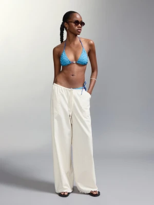 Bikini z fakturą i figami ze średnim stanem niebieski - Dziewczyna - - MANGO TEEN