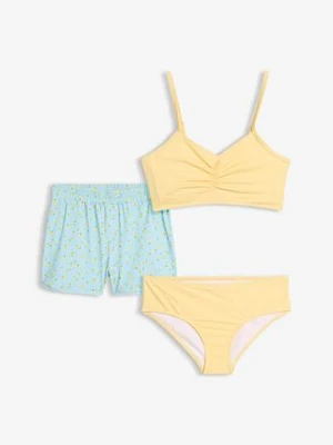 Bikini z figami i spodenkami kąpielowymi (3 części) bonprix