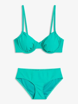 Bikini z fiszbinami (2 cz.) BonPrix zielony