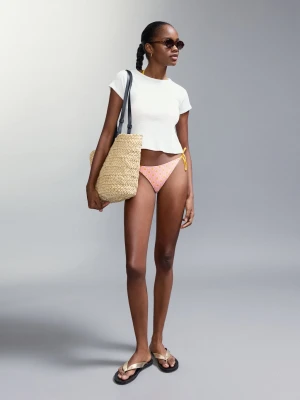 Bikini z nadrukiem i figami ze średnim stanem różowy - Dziewczyna - - MANGO TEEN