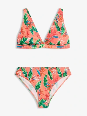 Bikini z trójkątnymi miseczkami (2 części) BonPrix pomarańczowy